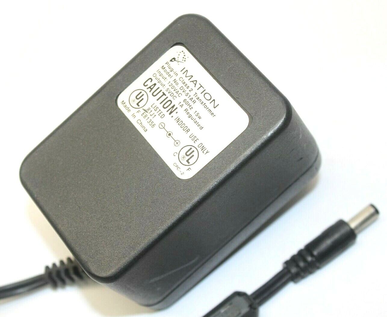 *Brand NEW* Imation Output DC 5V 1A DV-51AR Class 2 Transformer AC Adapter Regulated